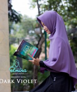 Jilbab Elmina Segiempat Kaira Polos Dark Violet-130cm