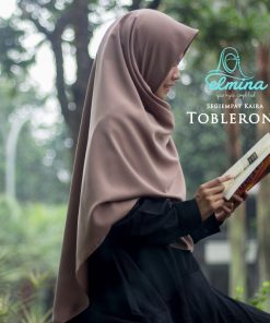 Jilbab Elmina Kaira Segiempat Polos Toblerone 130cm