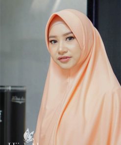 Jilbab Hijab Alsa Khimar Berri - Peach